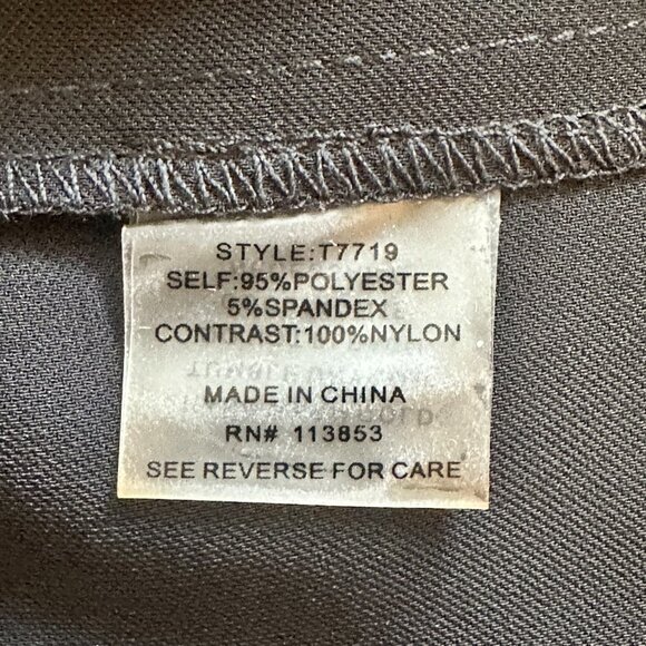 Women's S NWT Olivia Grey Black Lace Cold Shoulder Blouse Mock Neck - Picture 9 of 10